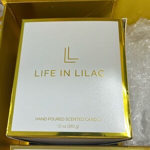 New Life in Lilac hand poured candle, holiday dreams scent